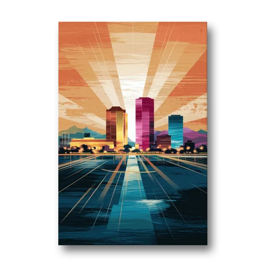 El Paso Downtown Vibes - Canvas Wall Art - Front