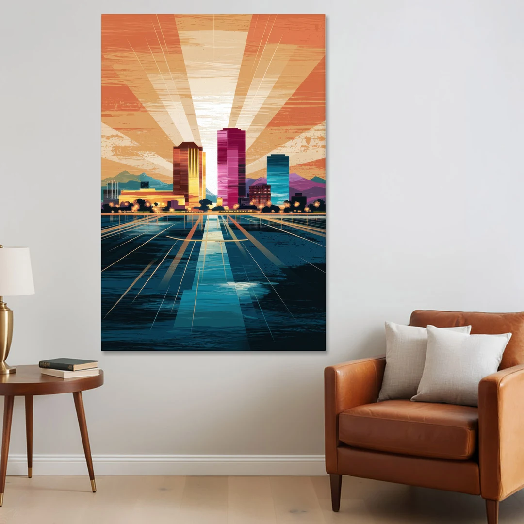El Paso Downtown Vibes - Canvas Wall Art - Sofa - 40x60