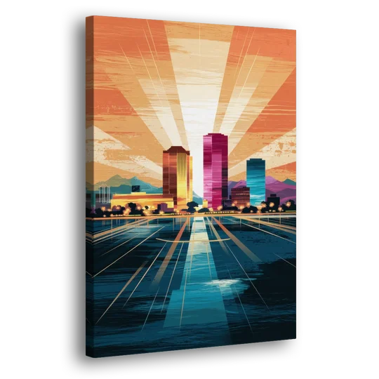 El Paso Downtown Vibes - Canvas Wall Art - Side