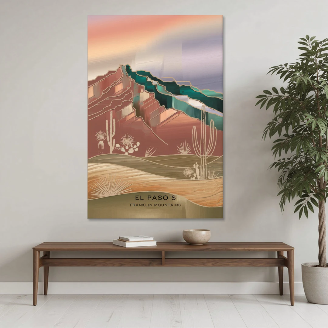El Paso Franklin Mountains - Canvas Wall Art - Coffee Table - 40x60