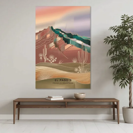 El Paso Franklin Mountains - Canvas Wall Art - Coffee Table - 40x60