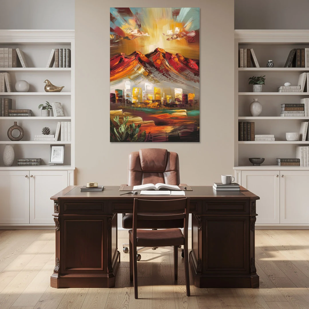 El Paso Mountain Horizon - Canvas Wall Art - Office - 40x60