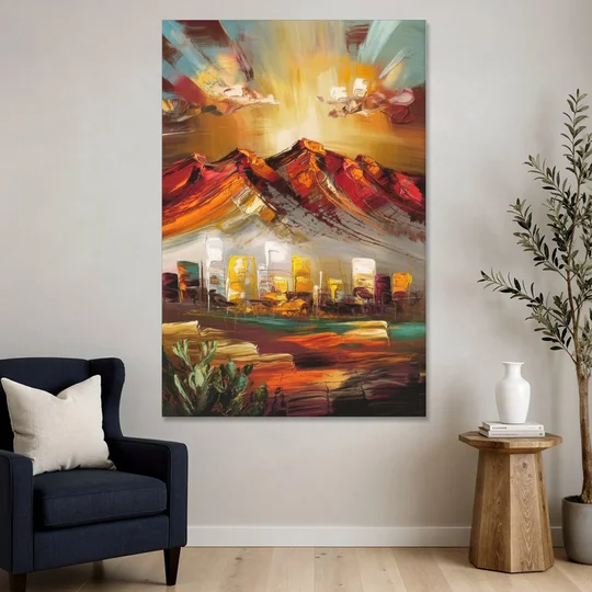 El Paso Mountain Horizon - Canvas Wall Art - Sofa - 40x60