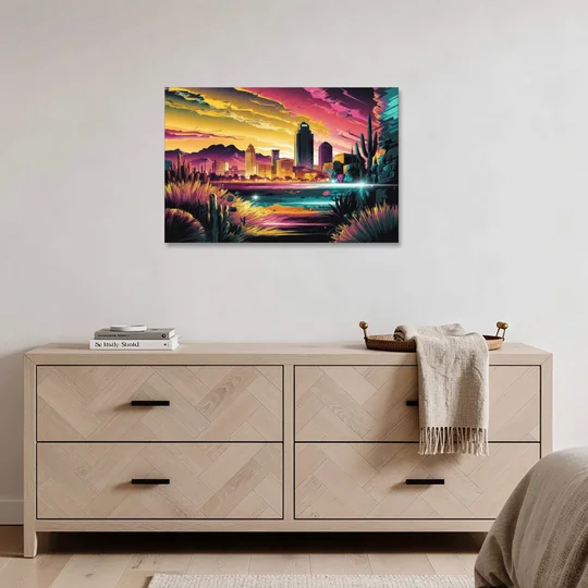El Paso Scenic Landscape - Canvas Wall Art - Coffee Table - 36x24