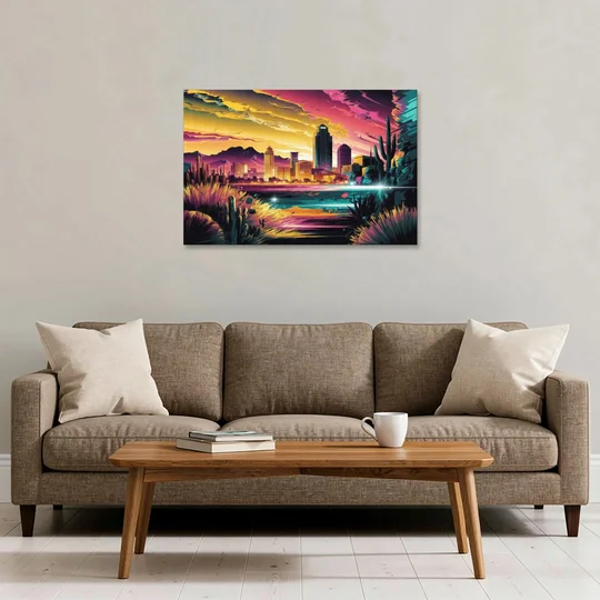 El Paso Scenic Landscape - Canvas Wall Art - Sofa - 36x24