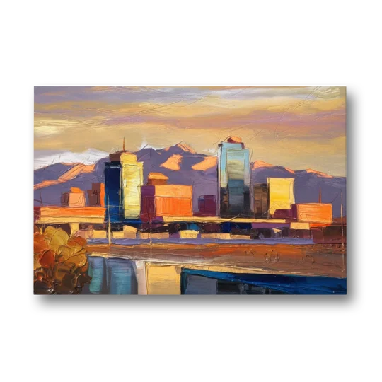El Paso Skyline View - Canvas Wall Art - Front