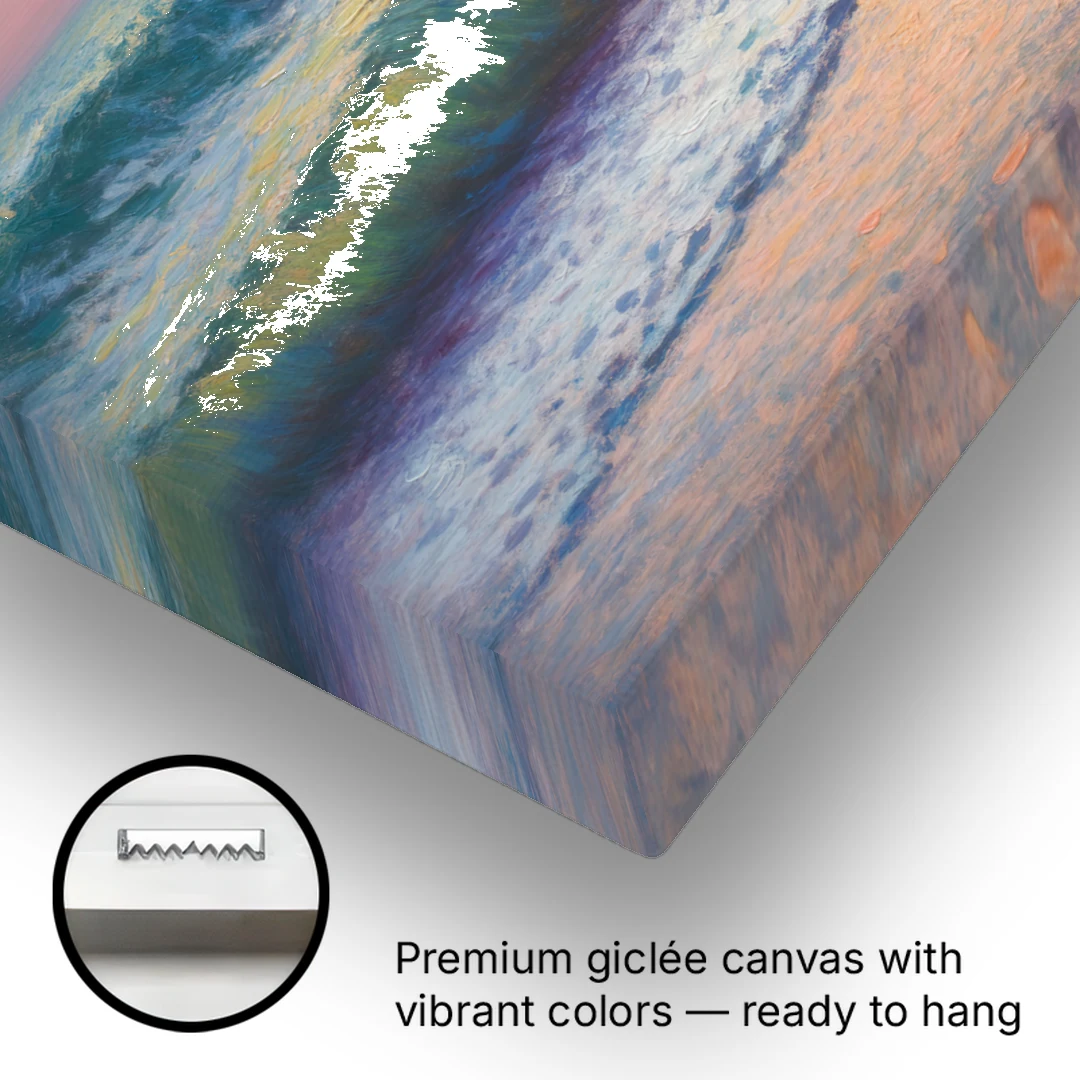 Elli Beach Sunset - Canvas Wall Art - Gallery Wrap Corner