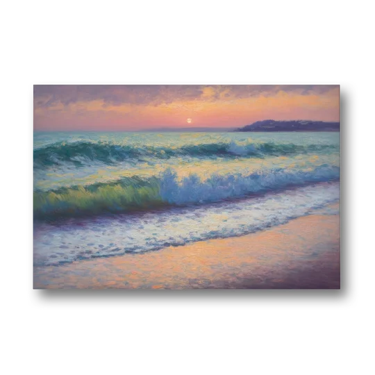 Elli Beach Sunset - Canvas Wall Art - Front