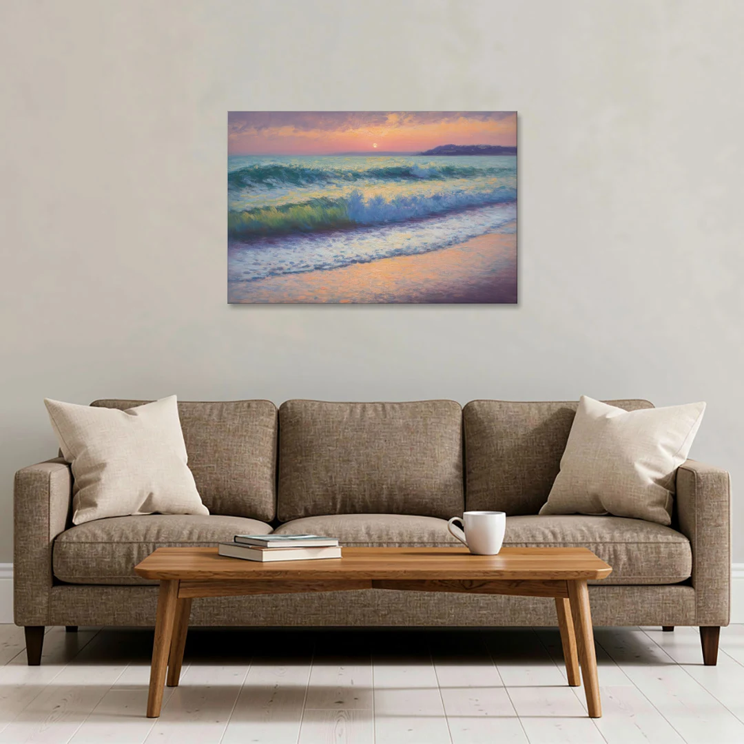 Elli Beach Sunset - Canvas Wall Art - Sofa - 36x24