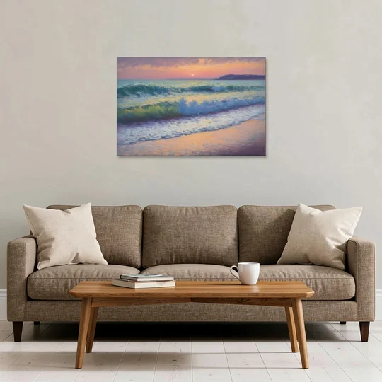 Elli Beach Sunset - Canvas Wall Art - Sofa - 36x24