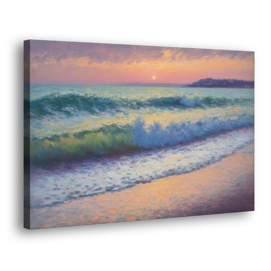 Elli Beach Sunset - Canvas Wall Art - Side