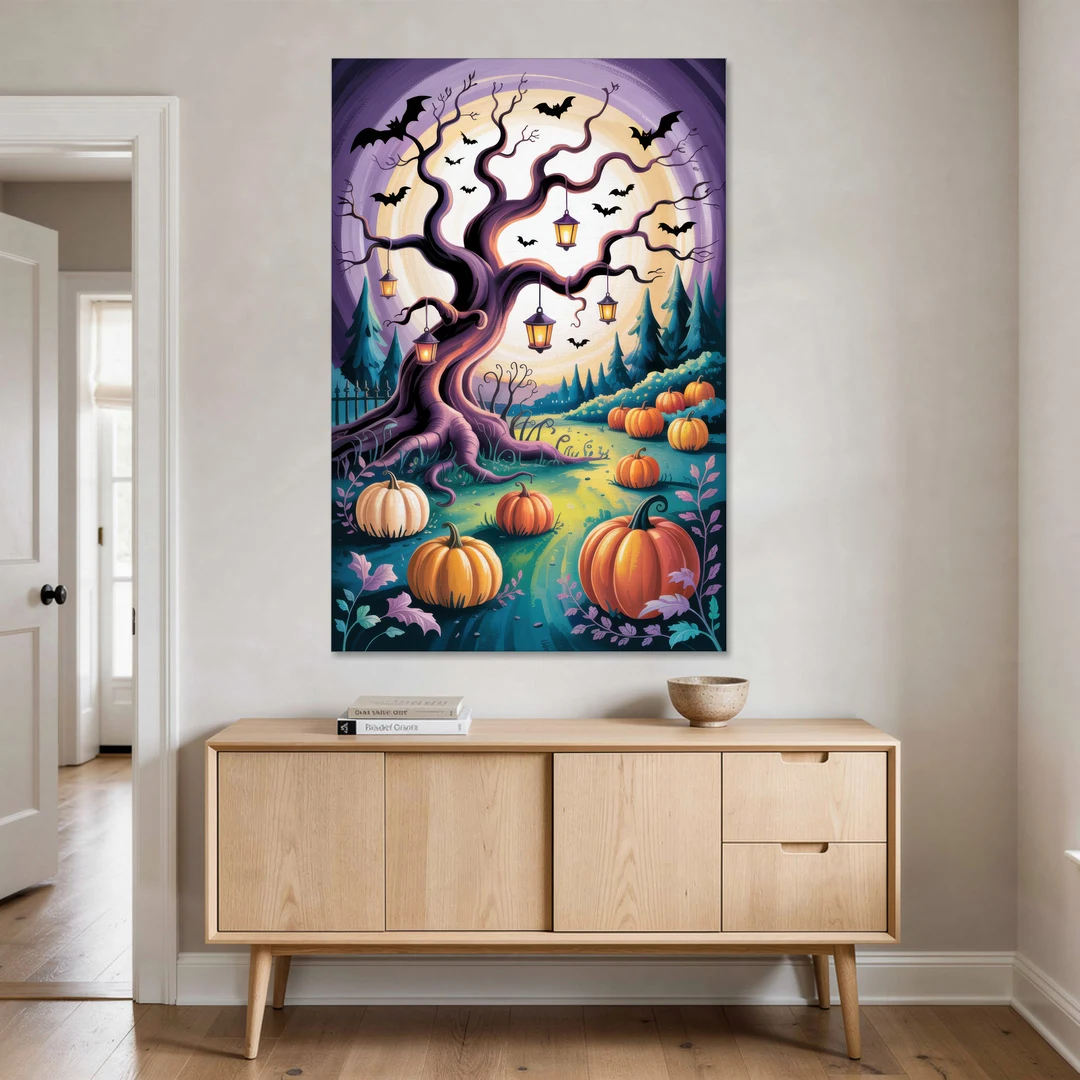 Enchanted Night Mystical Halloween - Canvas Wall Art - Coffee Table - 40x60