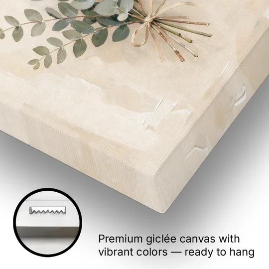 Eucalyptus Canvas Art Make Yourself at Home - Canvas Wall Art - Gallery Wrap Corner