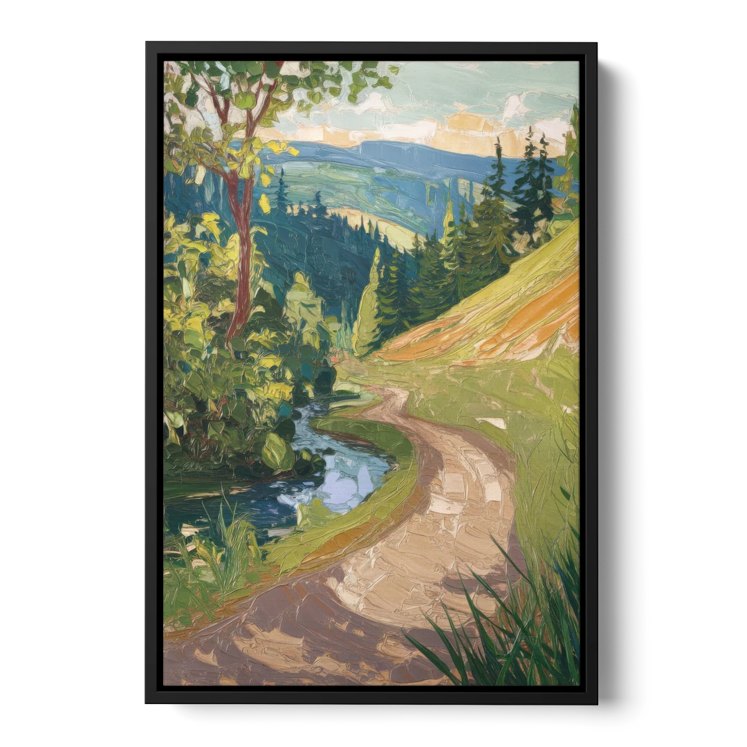 Eugene Nature Trails - Black Framed Canvas Wall Art - Front