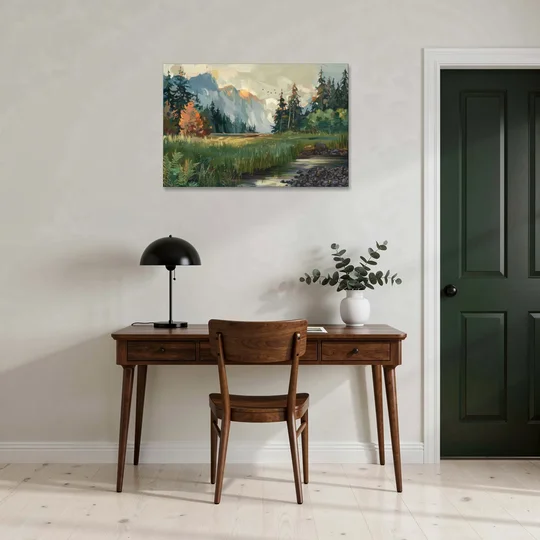 Eugene Pacific Northwest Style - Canvas Wall Art - Office - 36x24