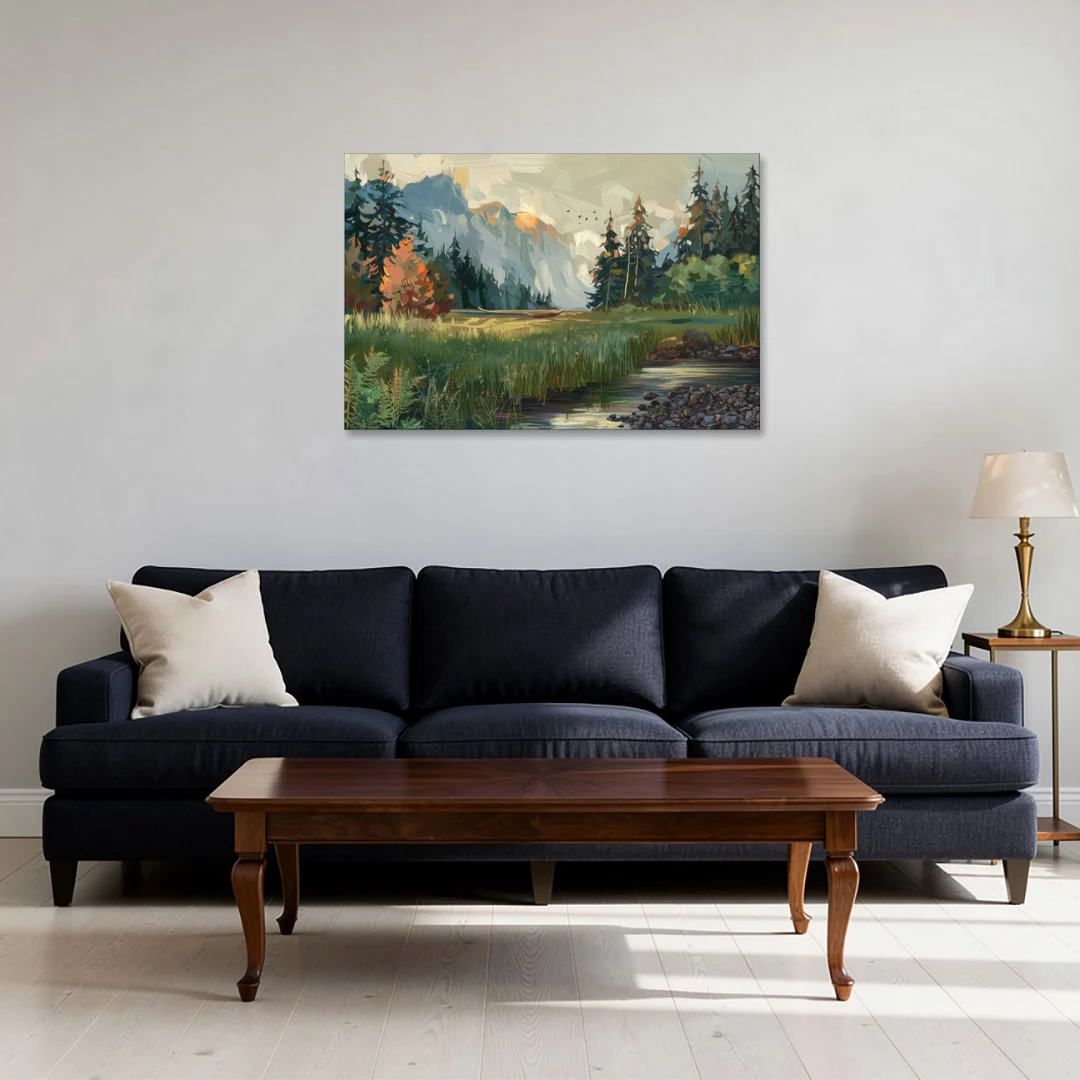 Eugene Pacific Northwest Style - Canvas Wall Art - Sofa - 36x24