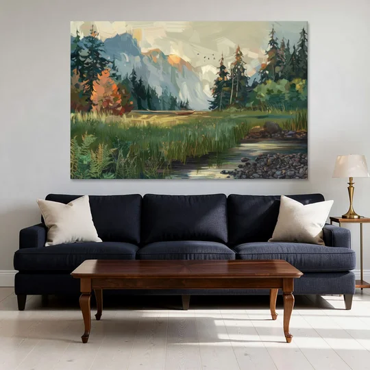 Eugene Pacific Northwest Style - Canvas Wall Art - Sofa - 60x40