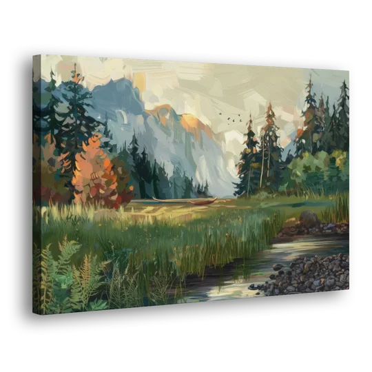 Eugene Pacific Northwest Style - Canvas Wall Art - Side