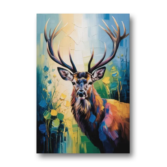 Expressive Deer Sketch - Canvas Wall Art - Front