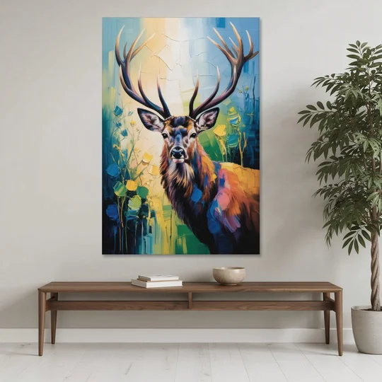 Expressive Deer Sketch - Canvas Wall Art - Coffee Table - 40x60
