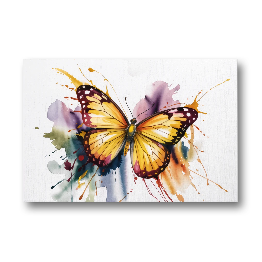 Exquisite Butterfly Sculpture - Canvas Wall Art - Front