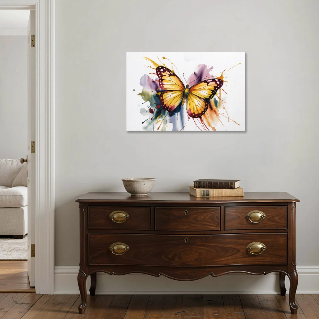 Exquisite Butterfly Sculpture - Canvas Wall Art - Coffee Table - 36x24