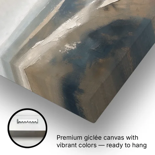 Extra Large Canvas Wall Art of Misty Headlands - Canvas Wall Art - Gallery Wrap Corner