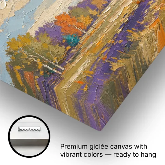 Fall Landscape Painting of a Blazing Maple - Canvas Wall Art - Gallery Wrap Corner