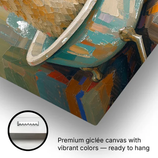 Farm Animal Bathroom Decor with a Soggy Alpaca - Canvas Wall Art - Gallery Wrap Corner