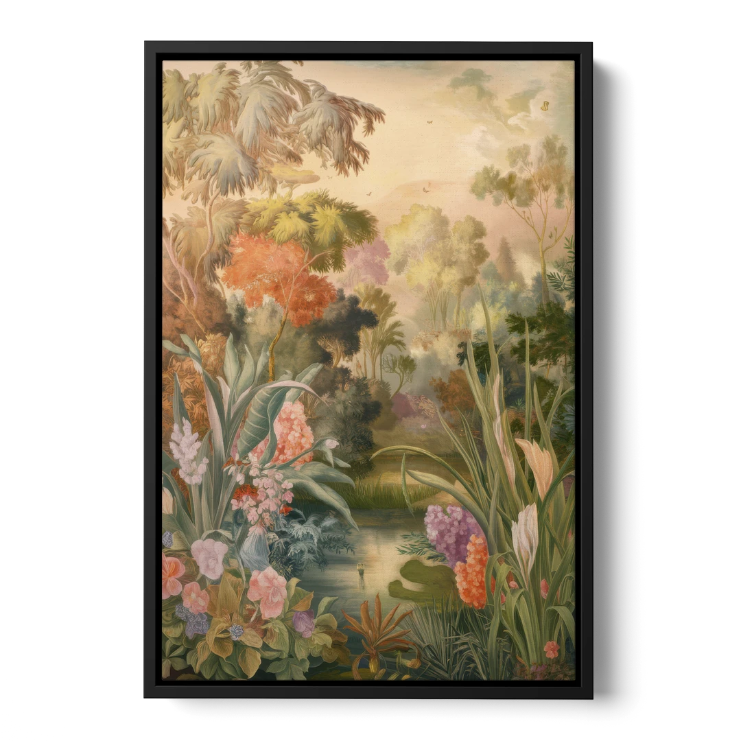 Fayetteville Botanical Gardens - Black Framed Canvas Wall Art - Front
