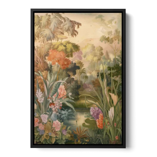 Fayetteville Botanical Gardens - Black Framed Canvas Wall Art - Front