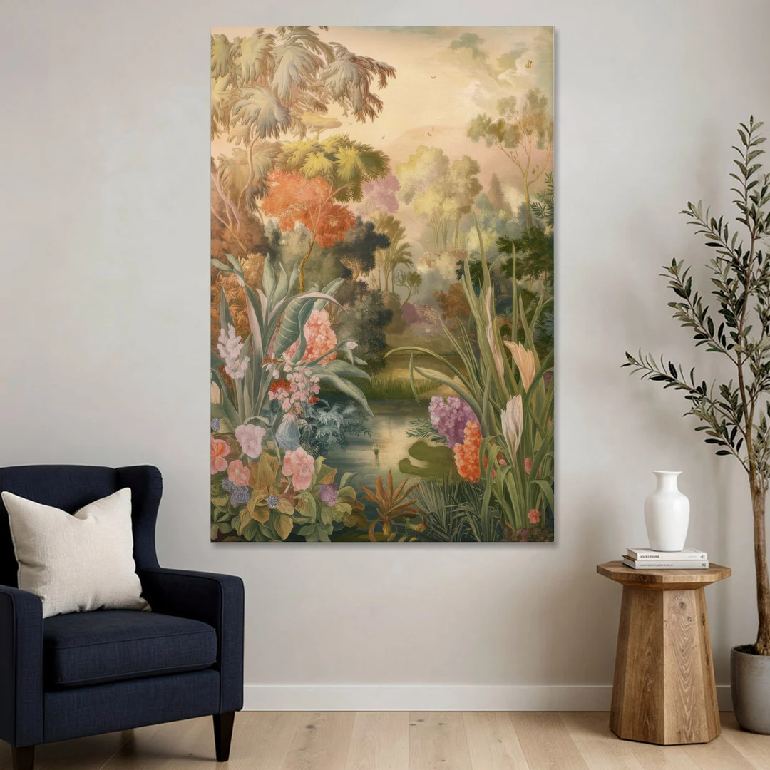 Fayetteville Botanical Gardens - Canvas Wall Art - Sofa - 40x60