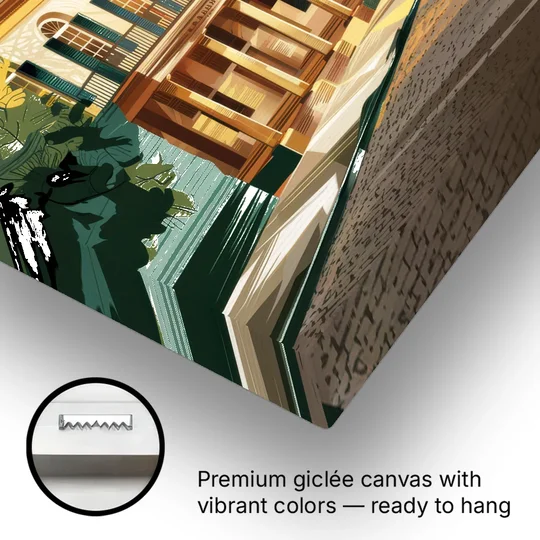 Fayetteville Historic Landmarks - Canvas Wall Art - Gallery Wrap Corner