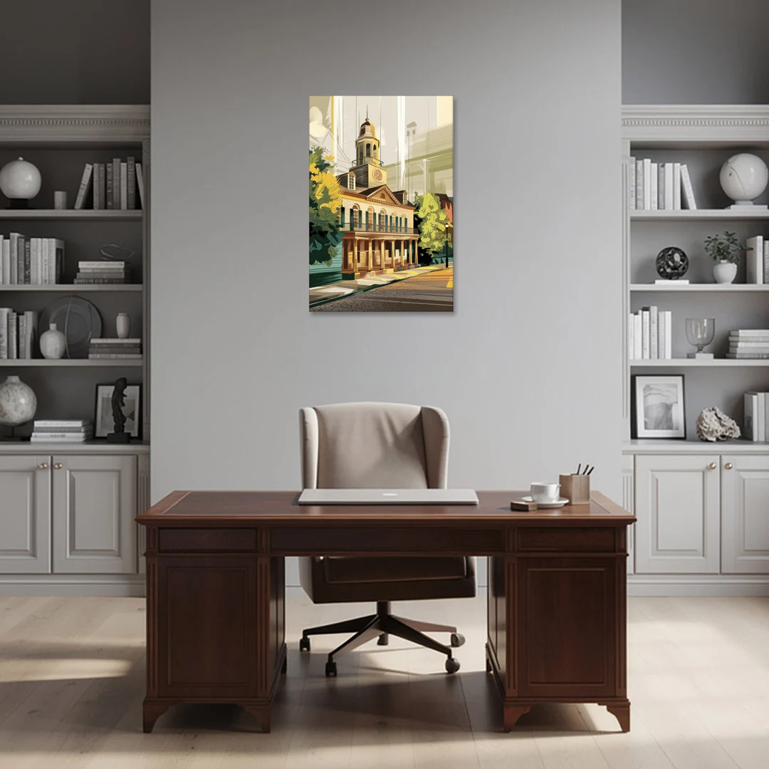 Fayetteville Historic Landmarks - Canvas Wall Art - Office - 24x36