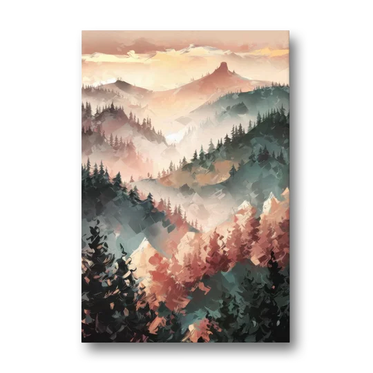 Fayetteville Ozark Mountains - Canvas Wall Art - Front