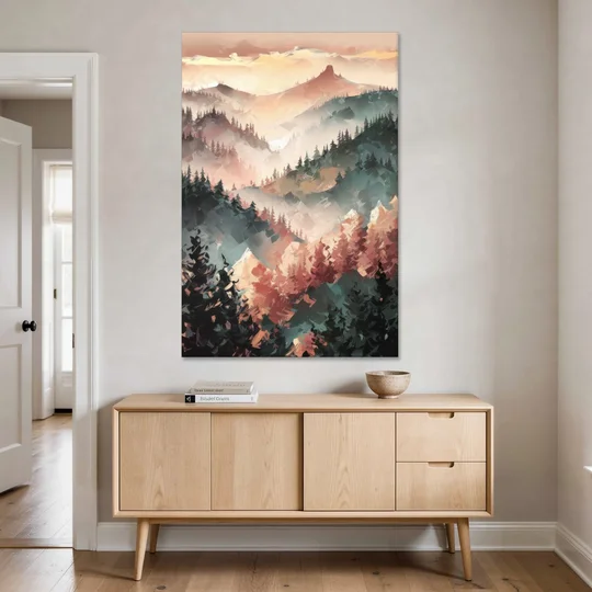 Fayetteville Ozark Mountains - Canvas Wall Art - Coffee Table - 40x60