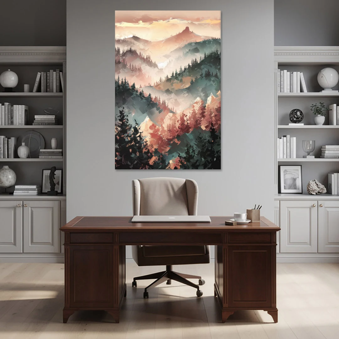 Fayetteville Ozark Mountains - Canvas Wall Art - Office - 40x60
