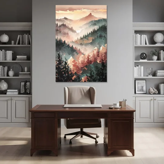 Fayetteville Ozark Mountains - Canvas Wall Art - Office - 40x60