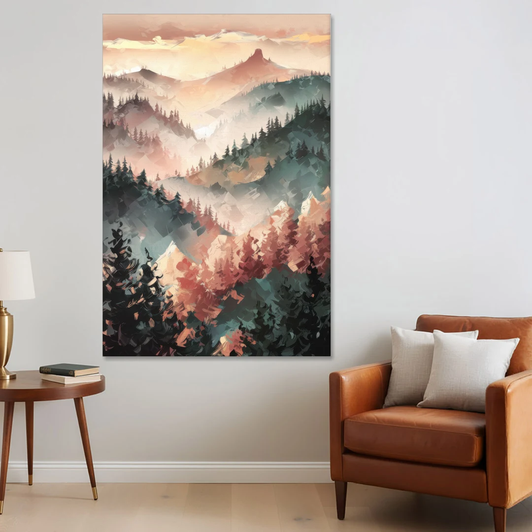Fayetteville Ozark Mountains - Canvas Wall Art - Sofa - 40x60