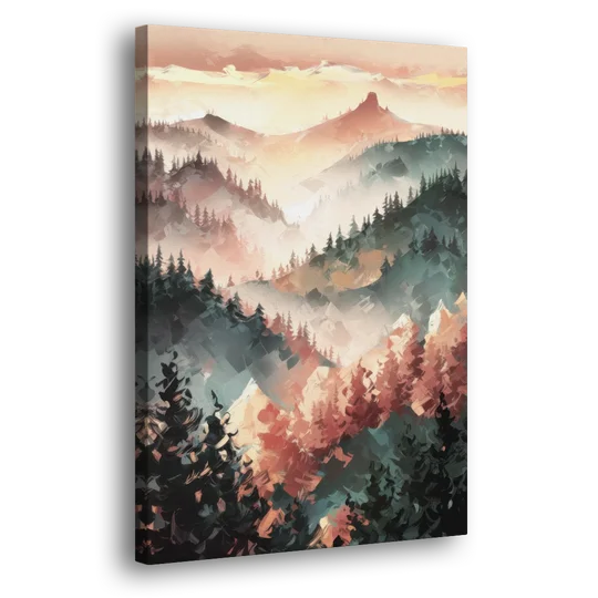 Fayetteville Ozark Mountains - Canvas Wall Art - Side