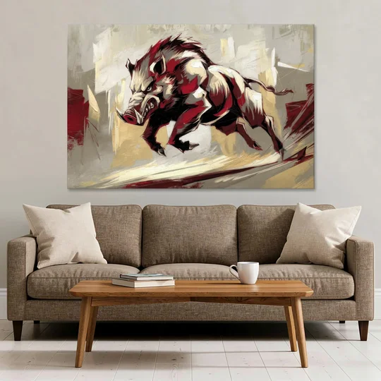 Arkansas Razorbacks Pride - Canvas Wall Art - Sofa - 60x40