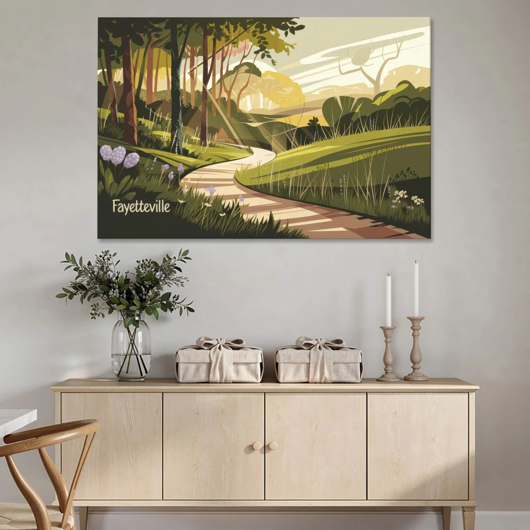 Fayetteville Scenic Trails - Canvas Wall Art - Coffee Table - 60x40