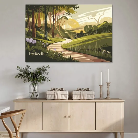 Fayetteville Scenic Trails - Canvas Wall Art - Coffee Table - 60x40
