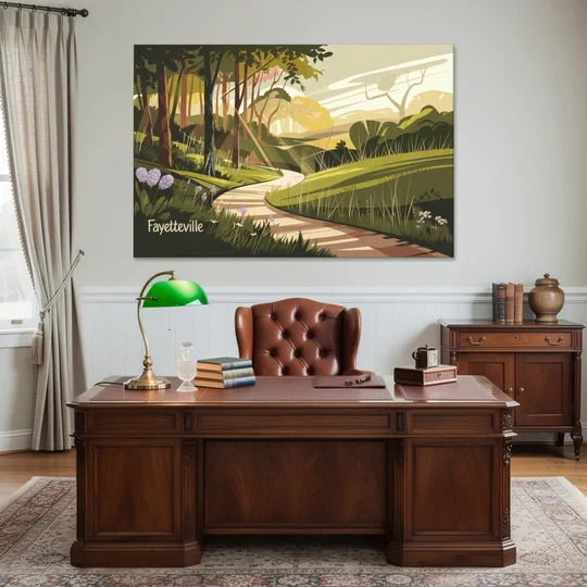 Fayetteville Scenic Trails - Canvas Wall Art - Office - 60x40