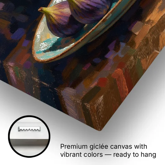 Figs and Pomegranates for the Dining Room - Canvas Wall Art - Gallery Wrap Corner