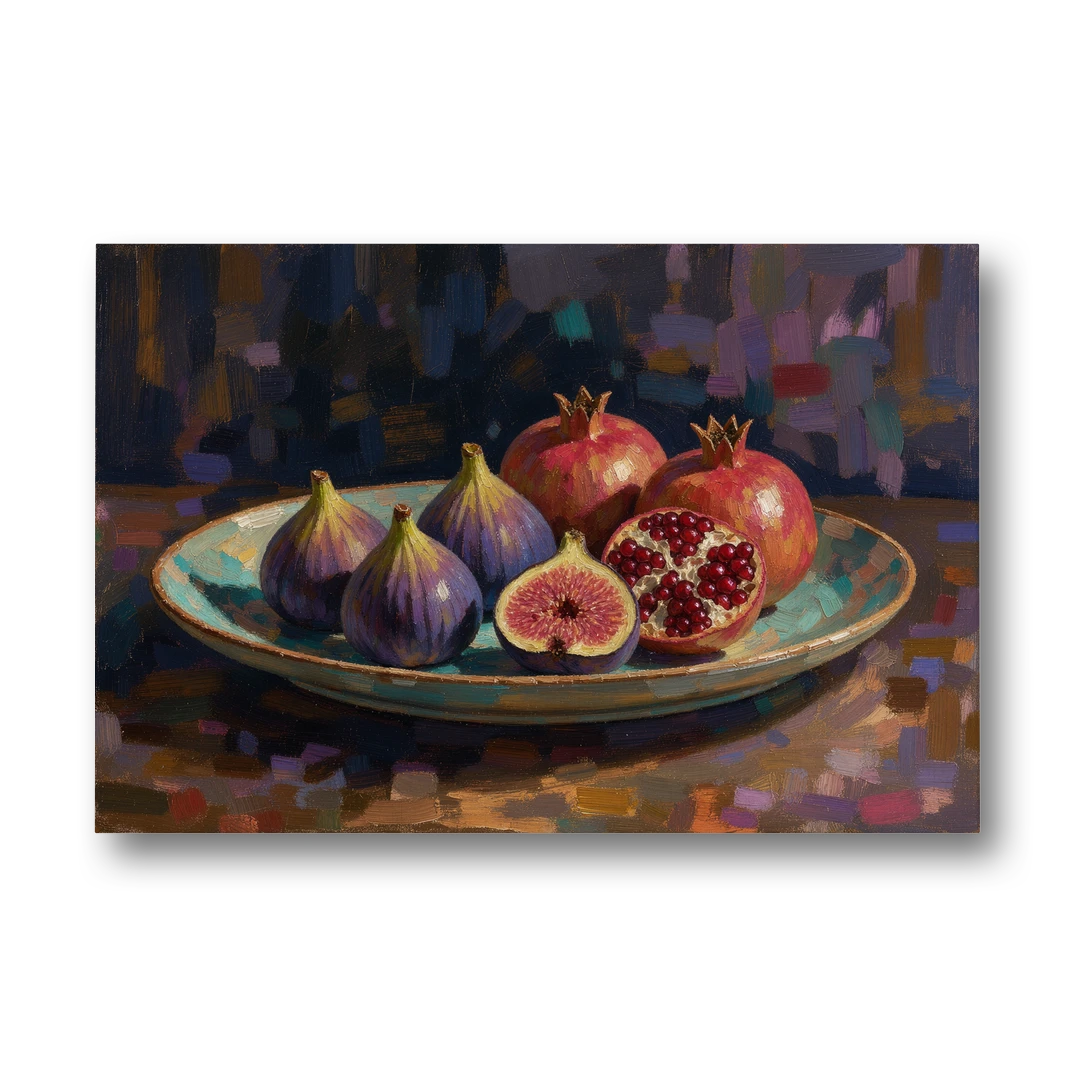 Figs and Pomegranates for the Dining Room - Canvas Wall Art - Front
