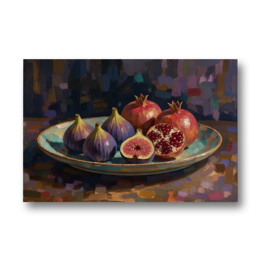 Figs and Pomegranates for the Dining Room - Canvas Wall Art - Front