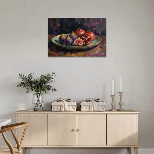 Figs and Pomegranates for the Dining Room - Canvas Wall Art - Coffee Table - 36x24