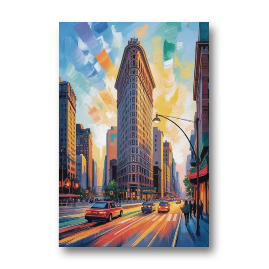Flatiron Building Landmark - Canvas Wall Art - Front