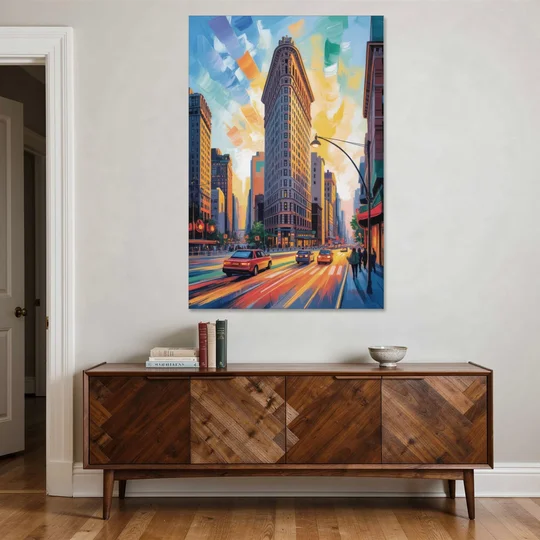 Flatiron Building Landmark - Canvas Wall Art - Coffee Table - 40x60